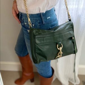 Rebecca Minkoff green crossbody- a Fall staple!